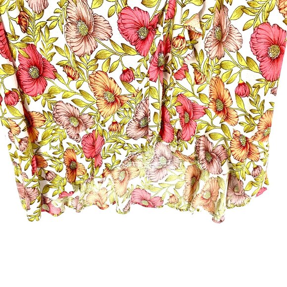 Cupcakes & Cashmere Roxanne Floral Wrap Midi Skirt S Boho Spring Ruffled Hem - Picture 3 of 7